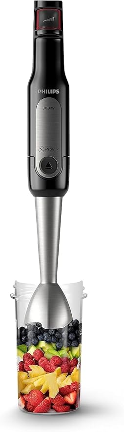Philips ProMix Viva Collection Handblender 300W Blending Power SpeedTouch ProMix Technology Easy &amp Intuitive On-the-Go Tumbler Black (HR2627/91)