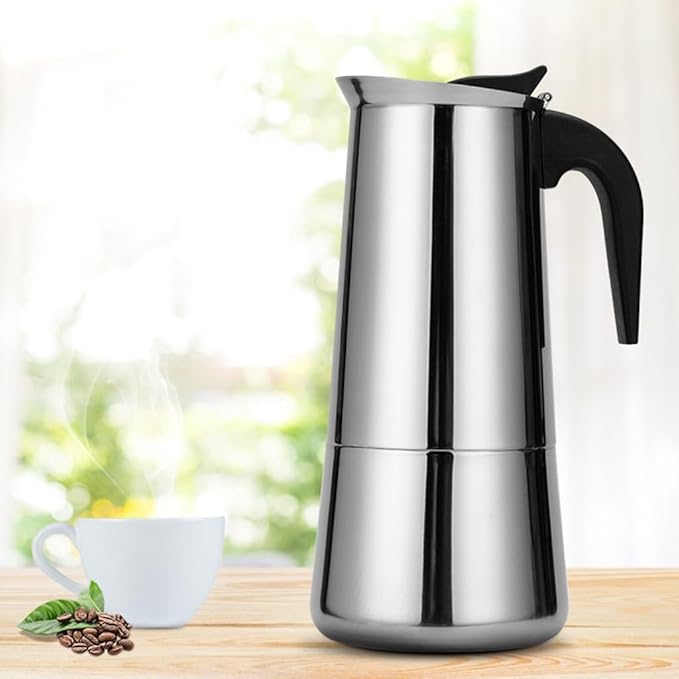 European Mocha Coffee Maker Stainless Steel Pot Outdoor Portable