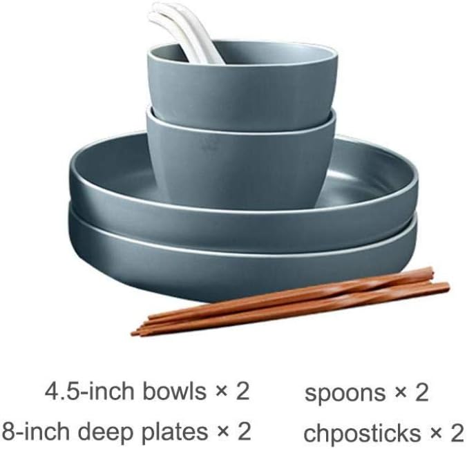 Modern Matte Glaze Porcelain Dinnerware Sets Ceramic Dinner Plates Dessert Plates Cereals Bowls for Daily Life Family Party and Restaurant Service for 8Service for 2(8pcs)