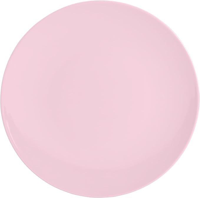 Tabletops Gallery 12 Piece Green Gray Pink Melamine Dinnerware Set Plates Bowls for Indoor Outdoor Use Service for 4 Pastel
