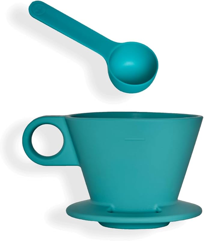Verve Dwell Dripper Pour Over Coffee Maker Set Non-Electric Coffee Dripper Manual Brew Maker (Blue)