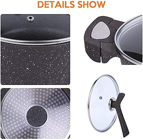 5pcs Stainless Steel Pots and Pans Sets Classic Cookware Set Cleanup Effortless