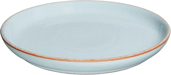 Denby - Heritage Pavillion Medium Plate - 8.25in Blue Scratch &amp Chip Resistant Dinner Lunch Salad Plate For Everyday Use - Ceramic Stoneware Tableware Dish - Dishwasher &amp Microwave Safe