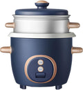 Mini Rice Cooker with Steamer Stainless Steel Rice Cooker Non-Stick Linerfor Family Dormitory for 1-3 People