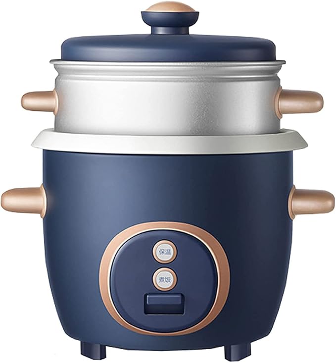 Mini Rice Cooker with Steamer Stainless Steel Rice Cooker Non-Stick Linerfor Family Dormitory for 1-3 People