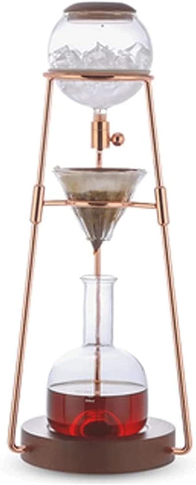 Habiba Iced Drip Coffee Maker Creative Siphon Coffee Maker Coffee Maker Luxury Cold Brew Coffee Maker with Stainless Steel Stand Multifunctional Home Decor Reusable