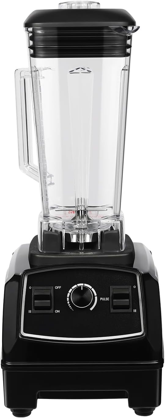 Commercial Smoothies Blender 2200W High Speed Low Noise 2L/0.52Gal Fruit Juicer Smoothie Mixer Maker Professional Countertop Heavy Duty Blender for Ice Crush Shakes