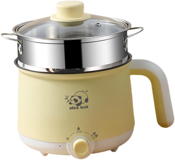 Multi Functional Mini Cooker Pot Noodles Cooker Multifunctional 2 Gear Boil Dry Protection Portable Cooking Pot for Dumpling steel steamer