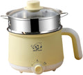 Generic Electric Cooking Pot Raman Cooker Stainless Steel Mini Travel Cooker Portable Cooking Pot for Dumpling Steak Soup Fry Oatmeal steel steamer
