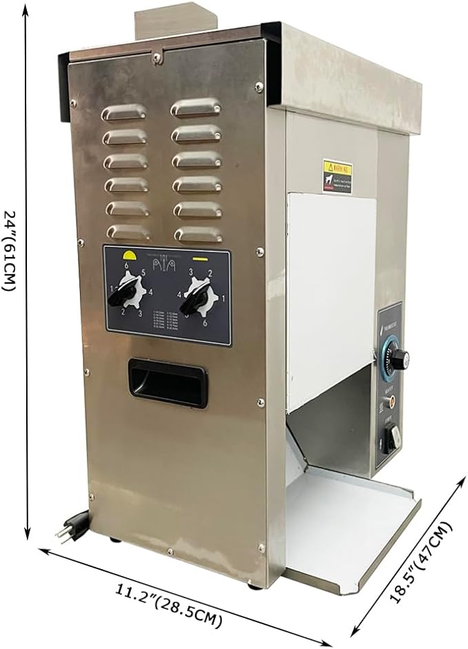 TECHTONGDA Commercial Burger Bun Toaster Electric Vertical Burger Baking Machine Automatic Conveyor Toaster for Burger Bun Bread Toast 2000W