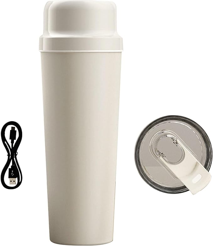 POCREATION Portable Blender 650ml Stainless Steel Personal Blender with 3000mAh Rechargeable Battery and 20 Leaf Cutter for Protein Shakes Travel Office Gym