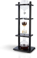 Yama Cold Brew Maker I Ice Coffee Machine With Slow Drip Technology I Makes 6-8 cups (32oz) Large Capacity Cold Brew Coffee Tower Black Wood Straight Frame