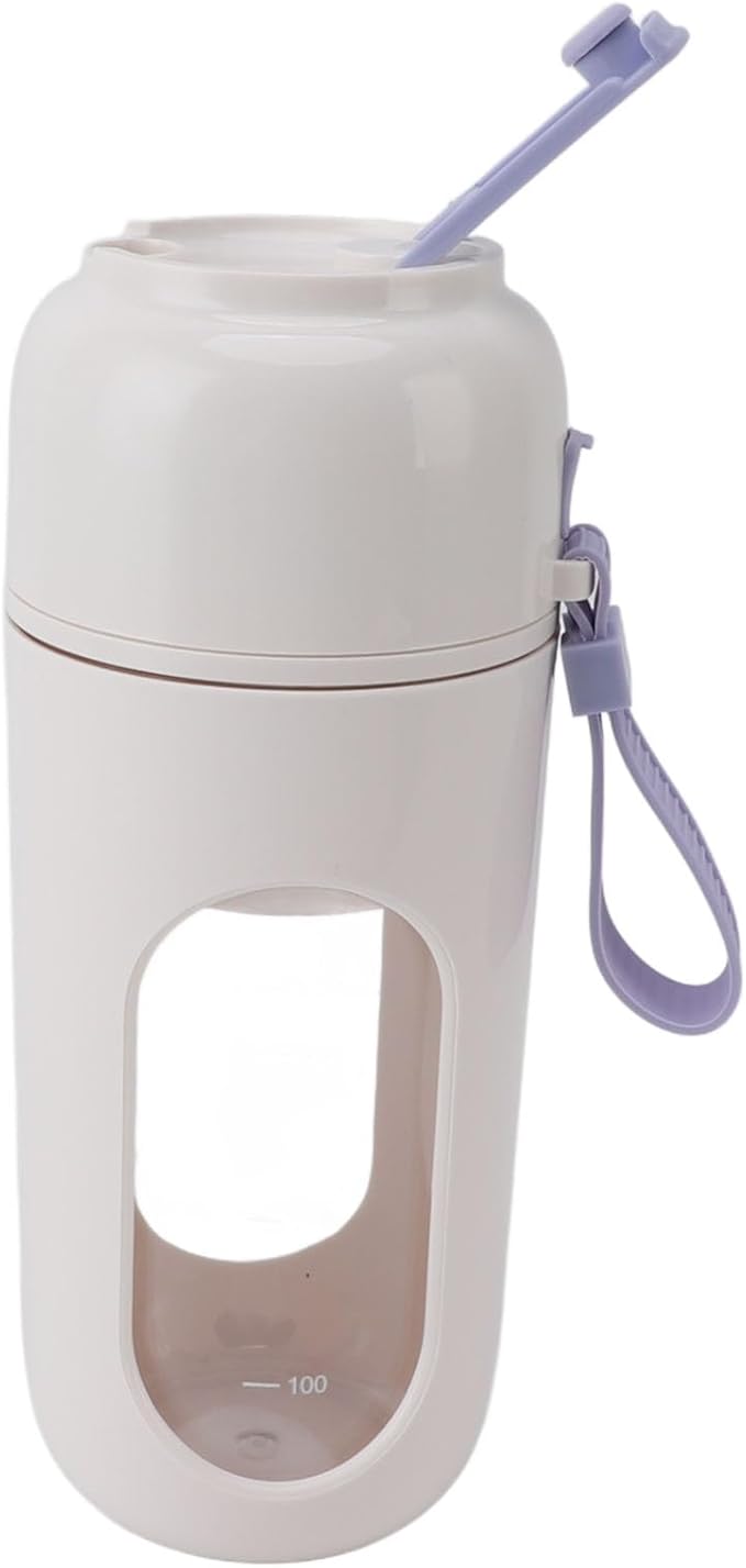 BRRNOO Bottle Personal With Portable USB Rechargeable 12 Steel Blades Cup Smoothie for Home Sports Outdoors Travel (Violet)