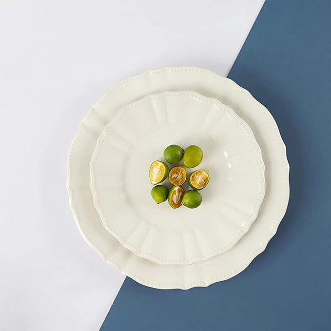 GaRcan 16-Piece Kitchen Porcelain Dinnerware Set - Plates and Bowls Sets - Stoneware Dinnerware Sets - Dinner Dishes Set with Dinner Plates