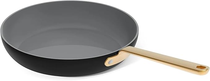 Nonstick Ceramic Cookware Set (12 Piece) Pots Frying Pans Lids and Kitchen Storage Oven Safe Pan Set &amp Compatible with All Stovetops - (Black Sesame)