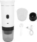 Fabater Portable Machine Electric Maker Rechargeable Coffee Maker Travel Coffee Machine for Car Camping RV Hiking Office Home (White)