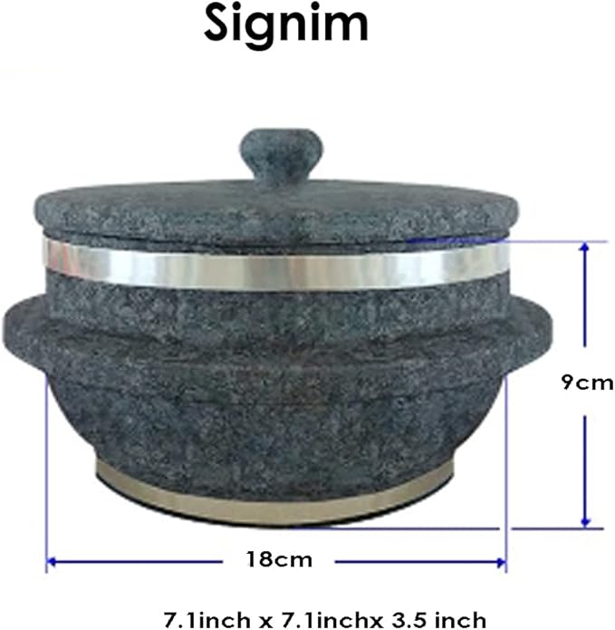 Non-stic Traditional Stone Rice Cooker Cauldron Multi Cooker 15cm NurungjiCrust of Overcooked Scorched Rice Korea