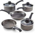 Judge Everyday 5 Piece Cookware Set Non-Stick Pot Set 5-Pieces 16cm 18cm 20cm Saucepans 20cm 24cm Frying Pans Aluminium Pots with Heat Resistant Handles Not Suitable for Induction Hobs