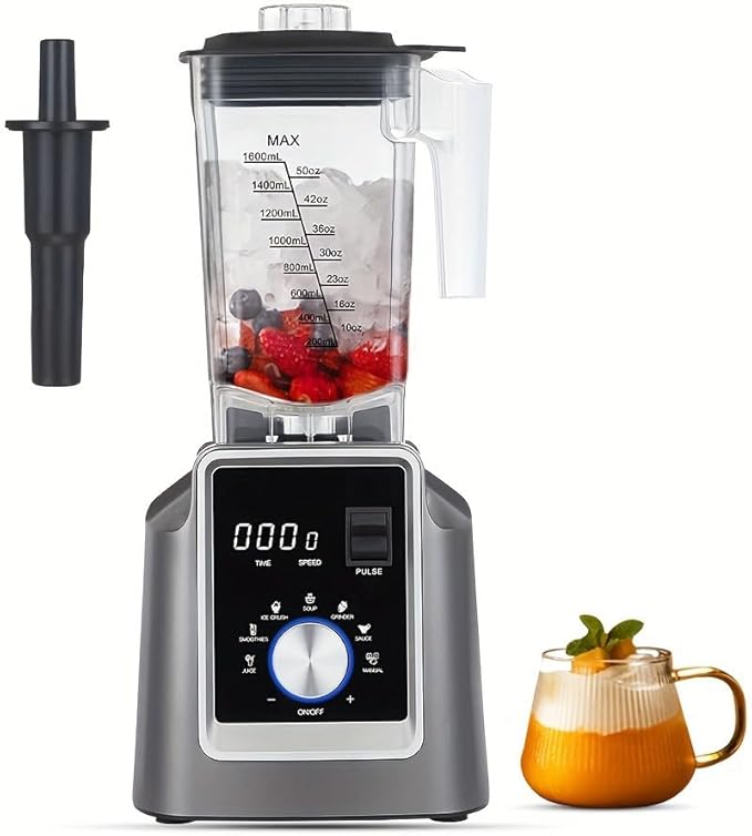 Digital Automatic Program Professional Commercial Blender Mixer Juicer Food Processor Ice Smoothies Fruit with 67.63oz JAR (1)