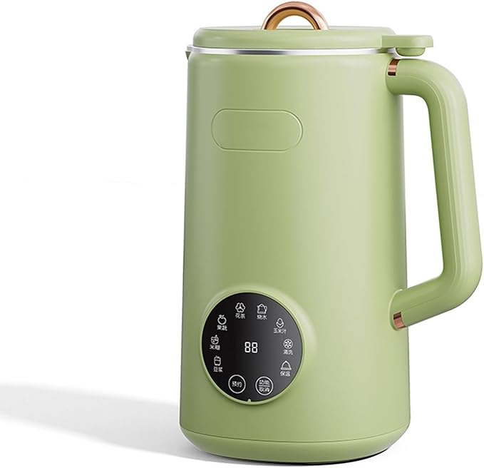Mini Soybean Milk Maker Portable Soy Milk Machine with 8 Functions Juicer Maker Free Filtering Self Cleaning for Household Green