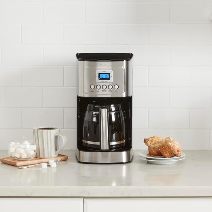 Cuisinart Coffee Maker 14-Cup Glass Carafe Fully Automatic for Brew Strength Control &amp 1-4 Cup Set &amp Mixing Bowl Set Stainless Steel 3-Piece CTG-00-SMB