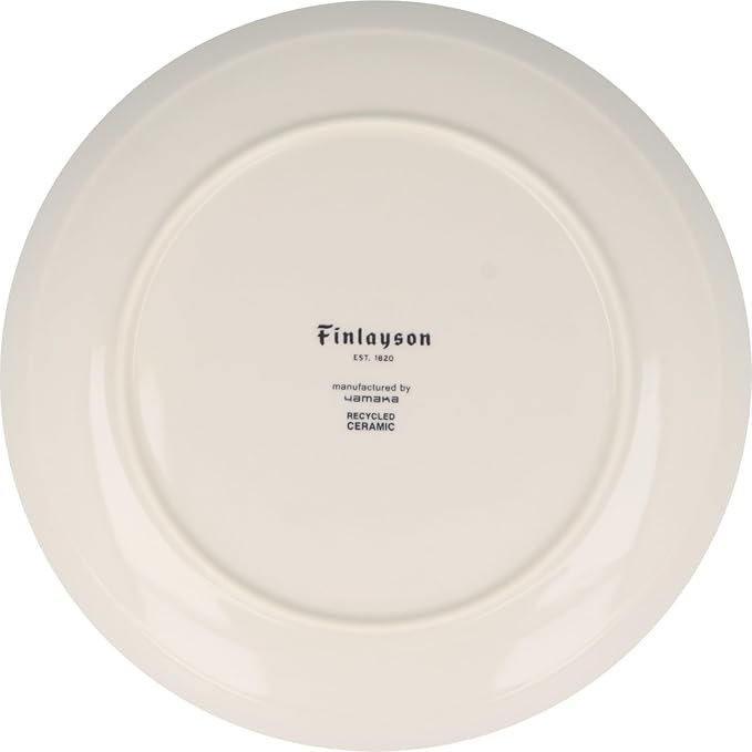 Finlayson FIN140-95 Elephanty Pattern Large Plate Pasta Plate Trio 3 Pieces Gift Dinnerware Set Diameter 8.5 inches (21.5 cm) Miscellaneous Goods Scandinavian Tableware Women's Present