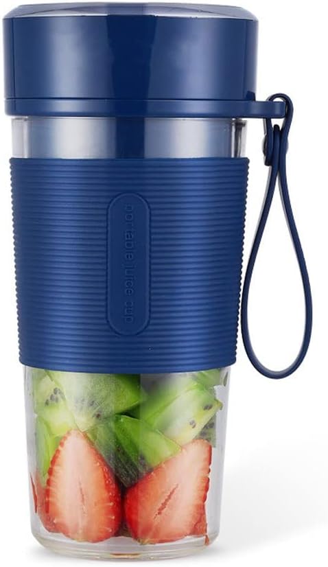 Blender for Shakes and Smoothies – 300ml Portable Blender USB Rechargeable – Multifunctional Smoothie Maker with Ultra Sharp Blades and Non-BPA Blender Bottle – Ideal for Traveling Gym Office