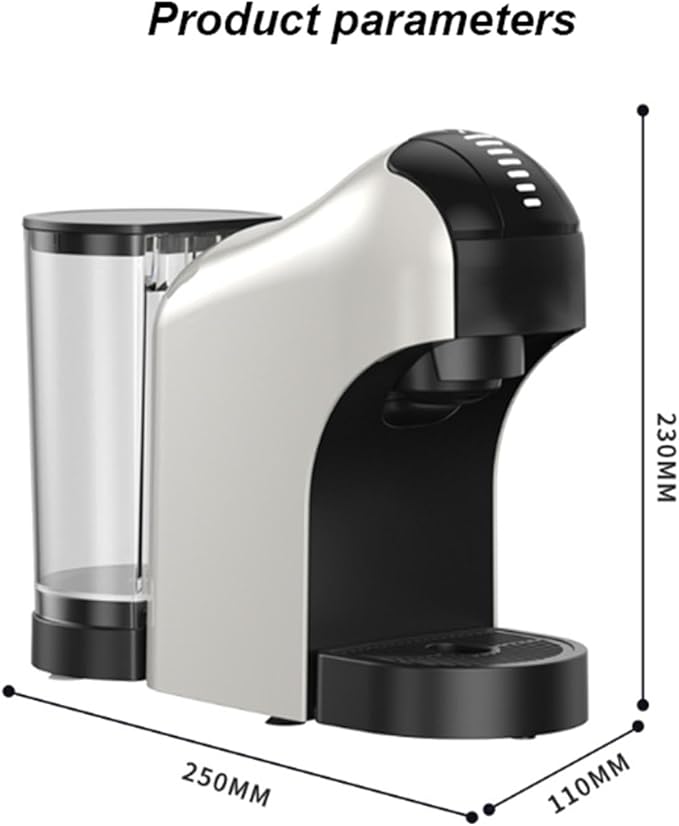Capsule Coffee Machine with 800ml Water Tank|Single Serve Coffee Maker for Ground Coffee|Coffee Brewer|Espresso Machine |Compact Design|20 bar|1400W