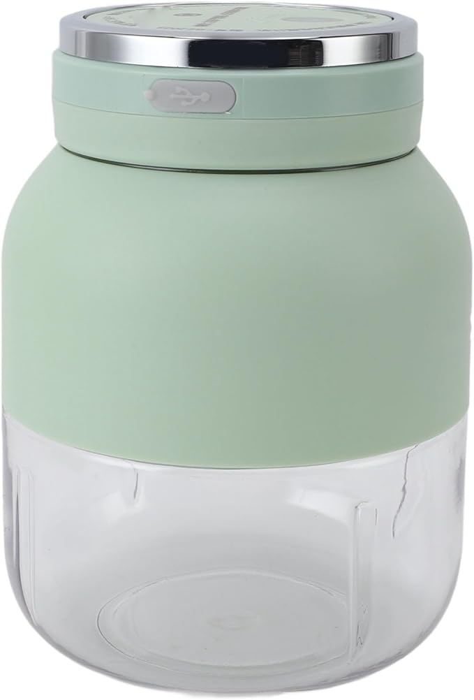 Focket Portable Electric Juicer Blender Automatically Close Replenish Vitamin C Blender Cup with USB Interface for Climbing (Light Green)