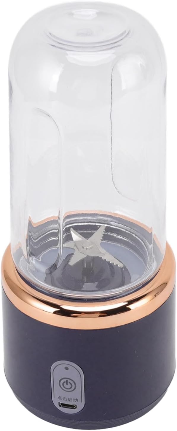 Jeanoko Smoothie Blender Mini Blender 300ml Portable Blender Cordless for Shakes Juice USB Charging with Bottle and Lid Personal Blender for Home Gym Travel