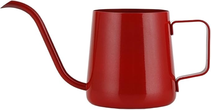 Coffeemaker Pots 350ml Stainless Steel Gooseneck Pour Over Drip Coffee Maker Tea Coffee Cup Pot(Burgundy)