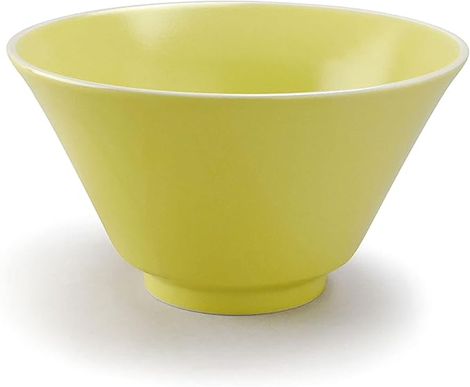 Aito Seisakusho 567-511 Ceramic Mino Ware Ciel Bowl &amp Spoon Pair Living Alone Set of 2 Yellow Dishwasher Microwave Safe Made in Japan