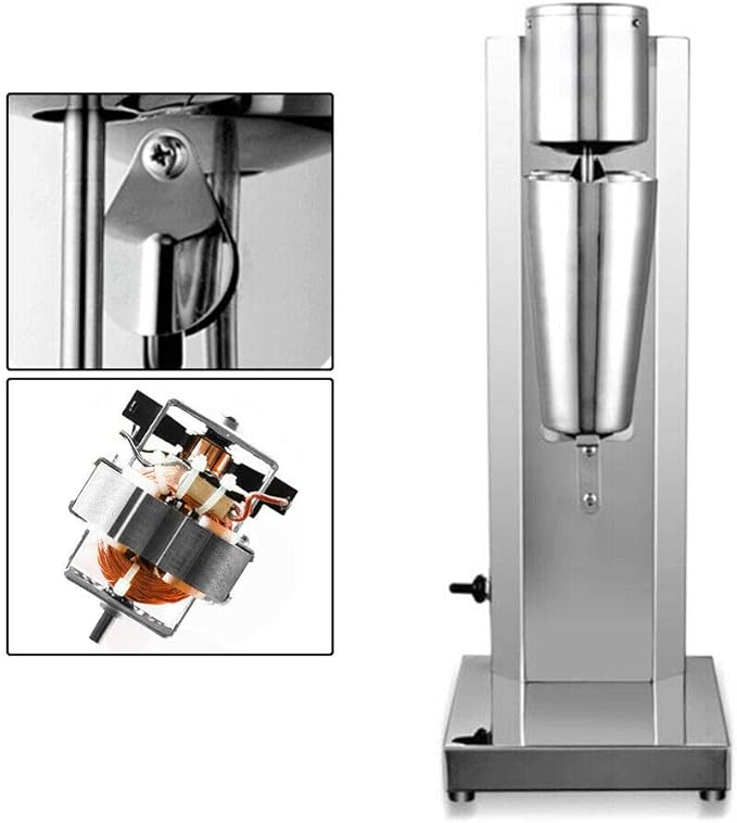 Milkshake Maker 180W Electric Milkshake Machine Drink Mixer Smoothie Maker Blender 18000RPM 22 oz Commercial Home Use (Single Head Style 1)