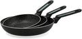 Quid Oasis Set of 3 Pressed Aluminium Frying Pans 18 – 22 – 26 cm Aluminium Suitable for Hob Ceramic Suitable for Induction