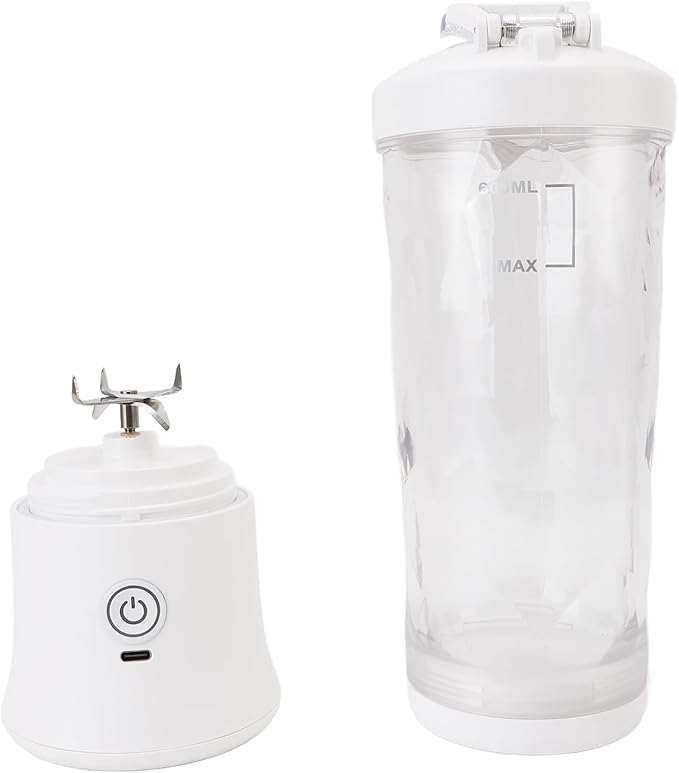 Fabater Portable Blender 600ml Cordless Rechargeable Personal Blender Mini Juicer with Leakproof Lid Sip Spout for Smoothies Shakes Baby Food Travel