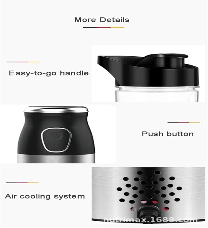 Electric Blender Food Processor Meat Grinder and Food Chopper Blender Smoothie Maker for Meat Vegetables Fruits and Nuts with Glass Bowl Blender Grinder 500W