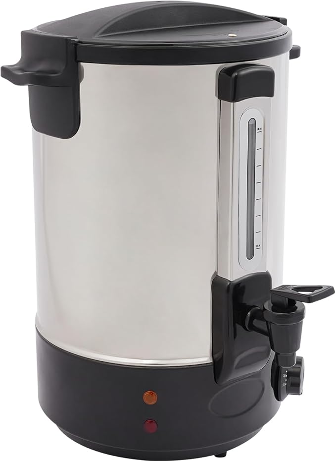 65 Cups Commercial Coffee Storage Machines 1800W Stainless Steel Double-Wall Coffee Maker with Temp Control Large Stainless Steel Hot Beverage Dispenser for Catering Business Party (Black 18L)