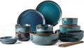 Dinnerware Sets - Luxury Gift Dishes Service Set Dinnerware Sets Stoneware Ceramic Dishes Porcelain Plates and Bowls Sets for 6 8 10 Luxury Bone China Dishware Sets- Dinner Sets(20Pcs)