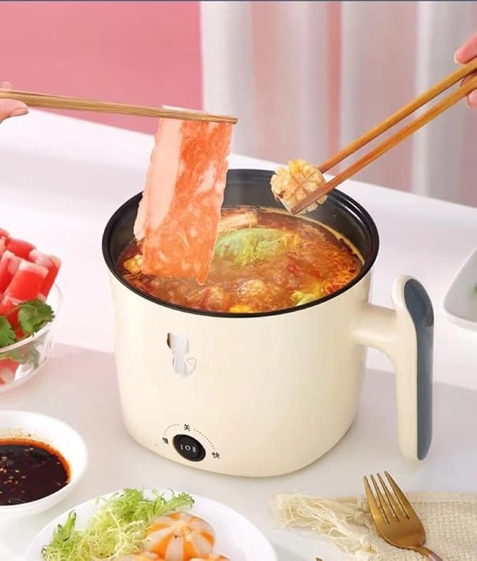 JYYBN Electric Mult-Functional Cooker with Steamer to Cook Noodle Egg Fish Meat Hot Pot Rice Porridge Soup Non Stick Coating&ampStainless