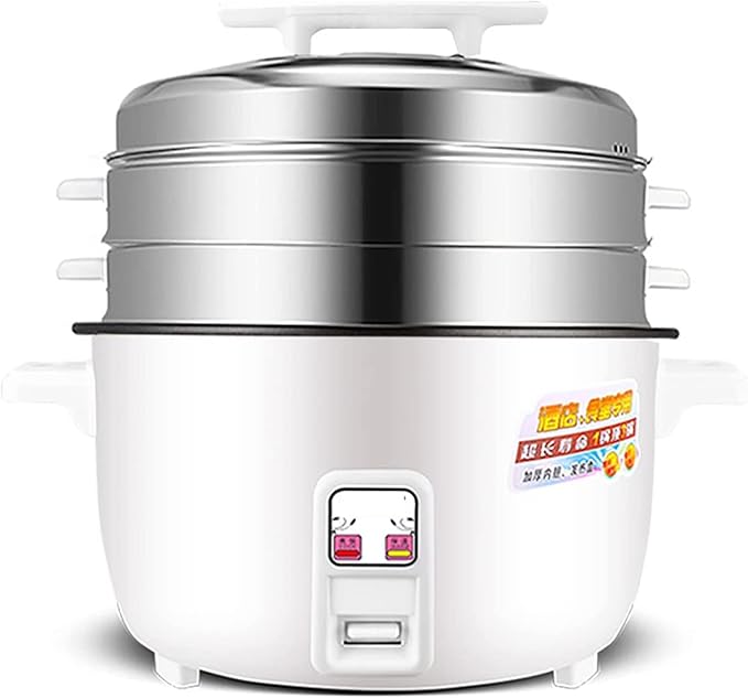 Household Electric Rice Cooker With 2 X Steamer Commercial Non-Stick Large Rice Cooker Automatic Insulation For Hotels(23L)
