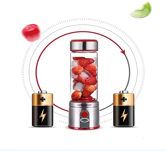 Portable Blender Mini Blender Smoothie Maker with USB Rechargeable Electric Blender Professional Commercial for Vegetables and Fruit Smoothie Maker Blender Food Processor 5100Mah 450MlSilver