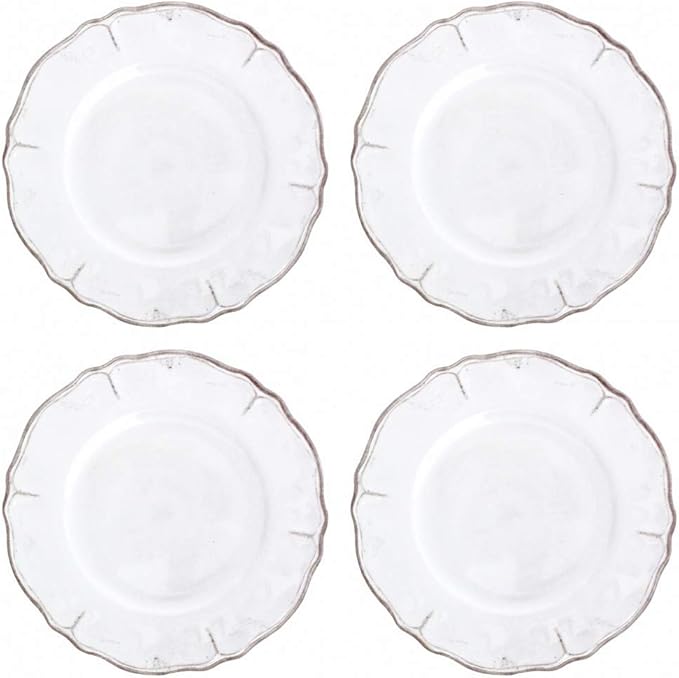 Le Cadeaux Rustica Antique White Melamine 12-Piece Dinnerware Set