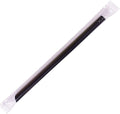 Karat [1600 ct] 9 Boba Straws (0.39 Diameter) Individually Wrapped Diagonal Cut | Black