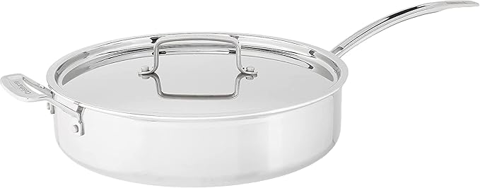 Cuisinart 12 Piece Cookware Set MultiClad Pro Triple Ply Silver MCP-12N and MCP33-30HN MultiClad Pro Triple Ply 5.5-Quart Saute Skillet Sauté Pan w/Helper &amp Cover