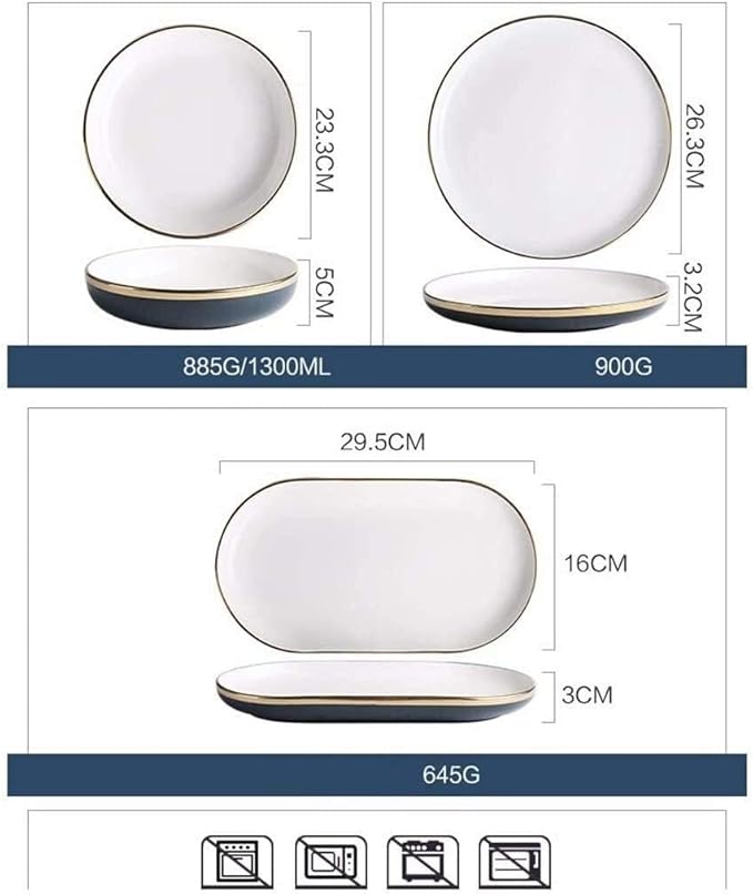 Dinnerware Sets Dish SetLuxurious Reactive Glaze PlatesDishesBowlsThe Best Gift for Family and Friends