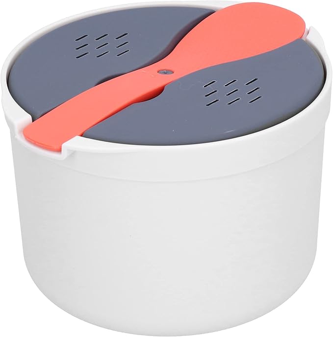 Yctze 2-Layer Microwave Rice Steamer - High Temperature Household Steam Pot for Cooking Rice and Pasta 6 Cup Capacity