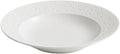 Thcbme 白陶瓷盘子汤盘帽子盘高端酒店创意餐具意面西餐盘/birthday plates Lounge Round Reactive Glaze Stoneware Dinnerware Set/12英寸珠点白_斜边汤盘