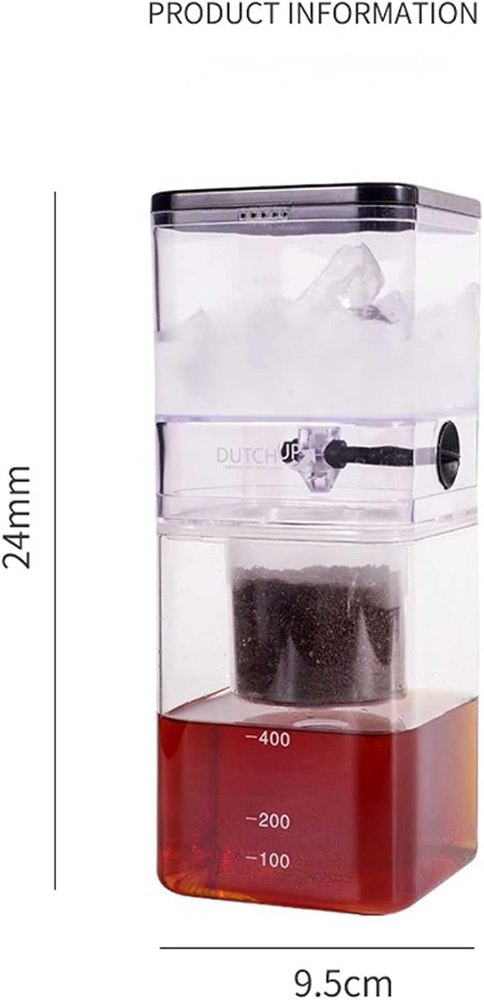 Ice Drip Coffee Pot Square Cold Brew Square Pot Coffee Teapot Coffee Maker for Kitchen Office Use