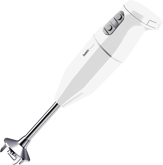 bamix® of Switzerland Cordless Basic Stick Blender/Immersion Blender White – Multipurpose Blade Beater Whisk