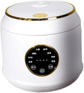 Rice Cooker Slow Cooker Multipurpose Auto Keep Warm 7 Cooking Function Rice Cooking Pot for Cooking Pasta Eggs Fry Ramen white